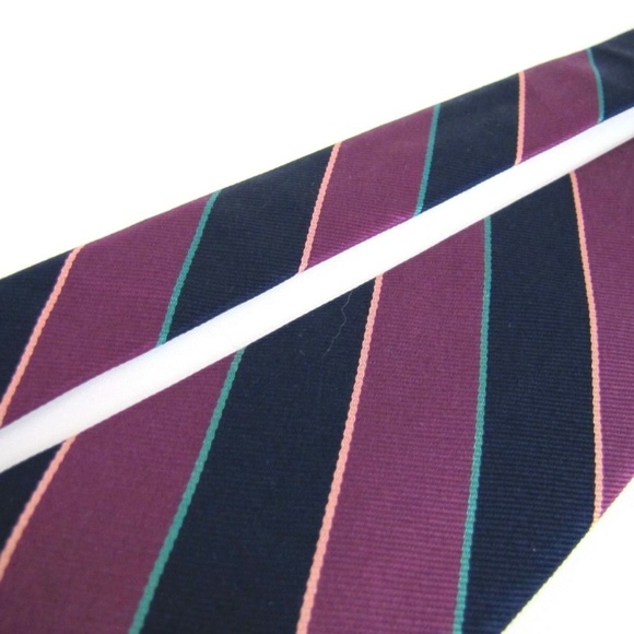 Vtg ROBERT TALBOTT Tie Argyle & Sutherland Stripe - Picture 8 of 8